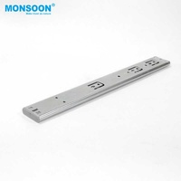 Glissières de tiroir télescopiques en acier laminé à froid, zinguées bleues certifiées, de haute qualité, modernes, 45 mm, triple usage pour chambre à coucher