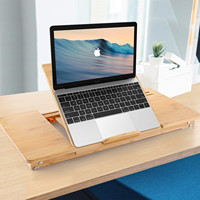 Combohome ordinateur portable bureau bambou Table d'ordinateur portable réglable tour plateau lit plateau de service Table de petit déjeuner pliable café thé onglet