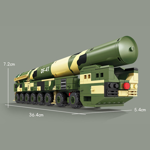 492 pièces <span class=keywords><strong>en</strong></span> <span class=keywords><strong>plastique</strong></span> Df-41 de <span class=keywords><strong>guerre</strong></span> Intercontinental missile balistique Miniatures arme à feu blocs de construction militaires avec Mini soldats jouets - Product Image 2