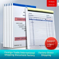 Fiche de livraison personnalisée pour le commerce extérieur anglais, en pâte chimique couchée, autocopie, facture et carnet de reçus en deux exemplaires