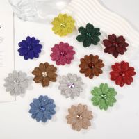 Bunga Rhinestone Motif 3D Dua Lapis 7,5cm |   Aplikasi Bunga Kaca 6 Lapis Kelopak untuk Tas, Kerajinan DIY, Grosir