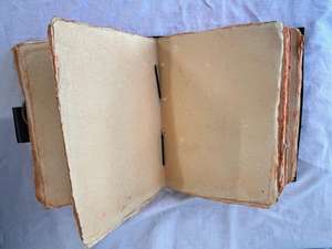 Diario de Cuero Vintage en Blanco para Hombres y Mujeres, Diario de Cuero con Borde Deshilachado Hecho a Mano, Cuaderno de Cuero Vintage, Excelente Regalo - Product Image 4