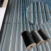 Moustiquaire plissée en zigzag pour fenêtre, en maille de polyester, pliable et rétractable, anti-insectes et anti-moustiques, type accordéon
