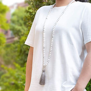 108 الخرز مالا قلادة التبتية سبحة صلاة اليوغا التأمل الخرز اليد معقود شرابة قلادة - Product Image 3