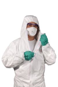 प्रकार 5/6 डिस्पोजेबल लुभावनी फ्लैश कताई कपड़े रासायनिक सुरक्षात्मक सूट - Product Image 4