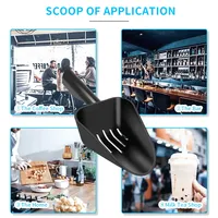 Pelle à glace en ABS pour grains de café, cuillère à café, grattoir à glace de bar, outil de rangement de cuisine, cuillère à mesurer pour café