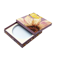 Boîte cadeau personnalisable de luxe sur le thème des fleurs, avec insert en EVA, boîte rigide en carton floral, emballage portable en matériaux recyclés