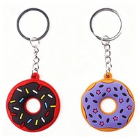 Envío Rápido, Llavero No Tóxico, Elegante, Novedoso, Bonito, Personalizado, Moderno, Flexible, con Diseño de Donut