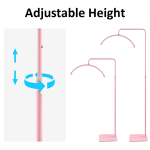 Lampe de sol demi-<span class=keywords><strong>lune</strong></span> avec support pour téléphone, lumière LED, design minimaliste en plastique pour éclairage de beauté des cils, tatouage et photographie - Product Image 4