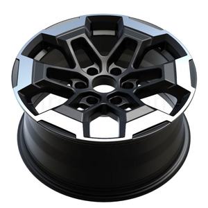 Haute qualité <span class=keywords><strong>16</strong></span> <span class=keywords><strong>pouces</strong></span> 6X114.3 <span class=keywords><strong>6</strong></span> roues de voiture en alliage à rayons fendus pour <span class=keywords><strong>Golf</strong></span> GTI voitures allemandes <span class=keywords><strong>jante</strong></span> de voiture noir brillant - Product Image 3