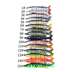 เหยื่อตก<span class=keywords><strong>ปลา</strong></span>พลาสติกแข็งแบบหลายจุดเหยื่อตกปลาไพค์8ปล้อง125/205มม. สินค้าใหม่ - Product Image 4