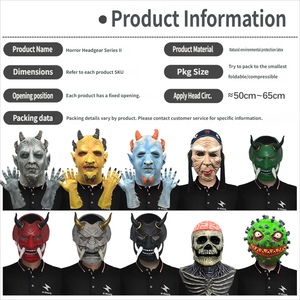 Máscara de Terror Ghost Face Zombie Serie 2: Accesorios de Broma para Fiesta de Halloween y Baile de Máscaras Transfronterizo - Product Image 2