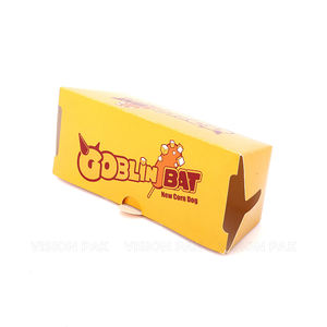 กล่องใส่ฮอทดอกแบบใช้แล้วทิ้ง เป็นมิตรกับสิ่งแวดล้อม - กล่องบรรจุอาหารเกรดอาหาร ป้องกันน้ำมัน ปราศจากน้ำมันแร่ พิมพ์ด้วยหมึกปลอดสารพิษ - Product Image 5