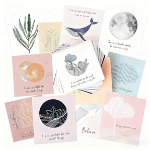 Custom 50 Stks/doos Goud Folie Vakantie Nieuwjaar Kerst Verjaardagscadeau Dank U Wenskaart Set Met Enveloppen - Product Image 3