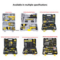 Ensemble d'outils de menuiserie professionnels de 138 pièces, coffret rigide - Kit complet d'outils à main, clé hexagonale pour la menuiserie, la réparation à domicile, les projets de bricolage