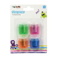Promotion en gros usine : Taille-crayon manuel en plastique rose, petit format, motif dessin animé, personnalisé pour étudiants, écoles et bureaux