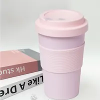 Rpet 플라스틱 디자이너 핑크 커피 컵 재사용 에코
