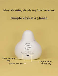 Reloj Despertador de Dibujos Animados, Reloj de Pared con Ajuste Automático, Diseño de Cuarzo de Plástico para Sala de Estar, Pantalla de Una Sola Aguja - Product Image 3