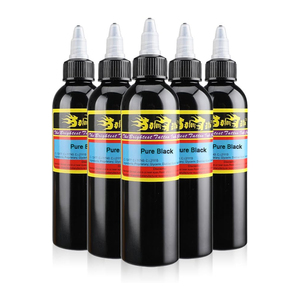 <span class=keywords><strong>Encre</strong></span> de tatouage pure noire <span class=keywords><strong>Solong</strong></span> 4oz 120ml, grande capacité, <span class=keywords><strong>encre</strong></span> pigmentée lisse pour l'entraînement des artistes tatoueurs et l'utilisation quotidienne en studio - Product Image 1