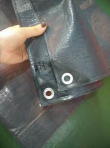 Bâche PE économique, personnalisable en poids et couleur, imperméable, traitée anti-UV, enduite, anti-moisissure, 160-220 g/m², avec <span class=keywords><strong>barre</strong></span> noire pour une résistance accrue - Product Image 3