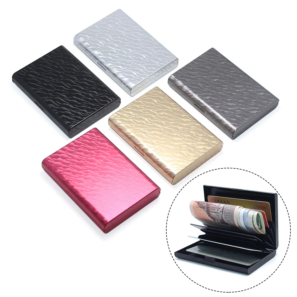 Anti RFID Carbon Fiber Decorative Pattern Card Case Box Metal Credit Bank Wallet Aluminum Card Holder Men Business Gift Items