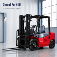 Chariot élévateur diesel 3 tonnes en promotion pour la manutention de palettes, l'approvisionnement d'entrepôt et le déplacement de matériaux de construction