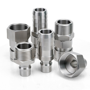 Sayu 304 Stainless Steel <b>Quick</b> Coupler High Flow C Type SM400SF600 SH800 Male Female Straight Through - Product Image 2