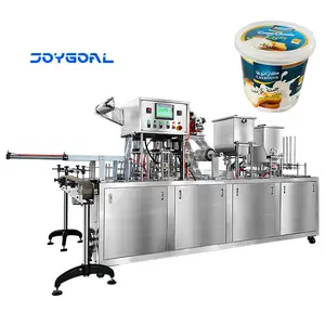 Machine linéaire automatique de remplissage scellage de yaourt de tasse en plastique de litchi de crème glacée d'eau/jus