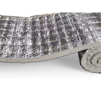Couverture en laine de roche grillagée en feuille d'aluminium-Rouleau d'isolation de bâtiment à faible teneur en chlorure, antirouille, résistant au feu et insonorisé