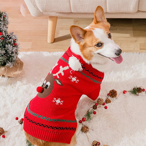 Ropa para Perros - Divertido Suéter <span class=keywords><strong>de</strong></span> Payaso para Mascotas en Gris Verdoso, Tema <span class=keywords><strong>de</strong></span> Duende Navideño para Razas como Teddy, Bichón Frisé y Bulldog - Product Image 5