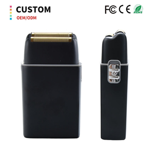 Rasoir électrique rechargeable pour homme de haute performance, boîtier en aluminium <span class=keywords><strong>noir</strong></span>, pour usage domestique - Product Image 1