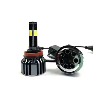 EVITEK 12V אוטומטי LED פנס הנורה D4 COB 4 צדדים 6000LM H11 H7 H4 9005 9006 לרכב תאורה אבזרים