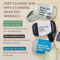 Collection de 6 Savons Noirs Naturels et Biologiques Luxueux Faits Main pour le Visage, les Mains et le Corps, pour Femmes et Hommes