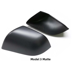 Guscio per specchietto retrovisore in fibra di carbonio di alta qualità e adesivo per copertura specchietto retrovisore, adatto per Tesla Model 3, stile adesivo. - Product Image 1