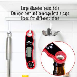 Thermomètre à sonde pliable numérique intelligent en acier inoxydable Four de qualité alimentaire et stockage de cuisine Eau/Huile Barbecue Usage domestique - Product Image 4