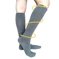 Chaussettes de compression de sport pour la course à pied, couleur unie gris foncé, anti-ampoules, personnalisées pour les jeunes