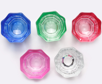 Gobelet mélangeur en verre durable et coloré pour teinture de cils et sourcils, tatouage et encre à ongles