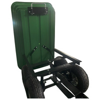 Chariot de jardin d'extérieur avec benne basculante pour le transport et le déblaiement des matériaux de jardinage