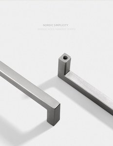 모던 매트 블랙 도어 풀 핸들 슬라이딩 옷장 및 팬트리 캐비닛용 - Product Image 6