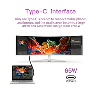 Moniteur de jeu PC incurvé sans cadre de 49 pouces, 165 Hz, 5K, PBP, HDR, 100 % SRGB pour un transport rapide sur le bureau