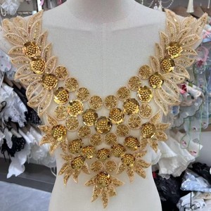 green emerald velvet dress Lovetholy 25pcs Sew On Golden Leaf Applique Work Decorative Embroidery  Patches for Blouse, Clothes, Dress, Saree Art & Crafts Supplies  Items(L-15.25) (50 Pcs) : Amazon.in: Home & Kitchen main image 0