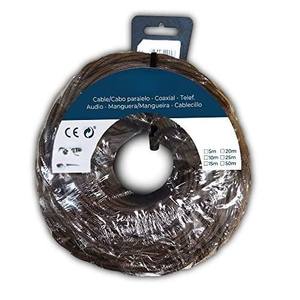 Câble textile tressé H05V-K 2 x 1,00 mm Marrn, 5 m, idéal pour l'électricité et les connexions sécurisées en intérieur. - Product Image 1