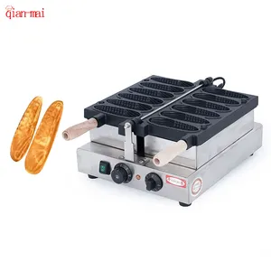 Commercial electric stainless steel non-stick hot dog corn shape waffle maker