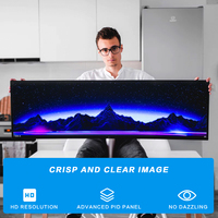 Écran d'affichage LCD à barre tendue de type moniteur numérique publicitaire à bord d'étagère ultra large de 23 24 35 37 pouces