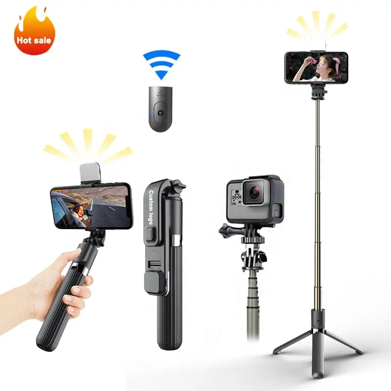 CYKE Flexible wireless Selfie Stick Tripod Mini 360 Degree Handheld Telescopic Fill light Bluetooth Selfie Stick for Phone L03s