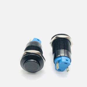 Interrupteurs d'alimentation pour ordinateur ONPOW GQ16H-10E/<span class=keywords><strong>J</strong></span>/<span class=keywords><strong>R</strong></span>/1.8V/A, momentanés, annulaires, éclairés, 1NO, en métal, 12-22mm, noir oxydé - Product Image 6