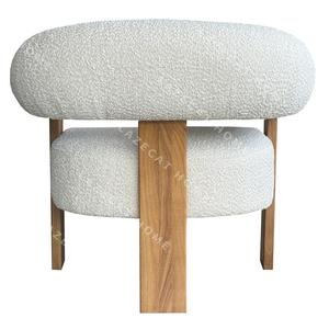 Commercio all'ingrosso moderno di lusso francese Design singolo poltrona a buon mercato in legno <span class=keywords><strong>crema</strong></span> stile per mobili per la casa per uso soggiorno - Product Image 3