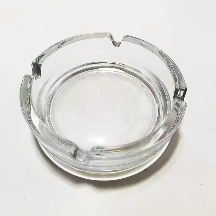 Cenicero de cristal transparente personalizado, tres modelos, venta directa de fábrica