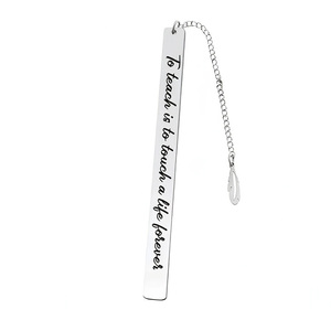 Thép Không Gỉ Kỳ Nghỉ Trang Trí Bookmark Tùy Chỉnh Kim Loại Lá Bookmark Thép Lụa Màn Hình In Ấn Kinh Doanh Thời Trang Quà Tặng - Product Image 2