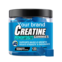 Gomitas de Creatina Monohidrato, Gomitas Pre-Entrenamiento con BCAA, Suplemento para Aumentar de Peso para Adolescentes